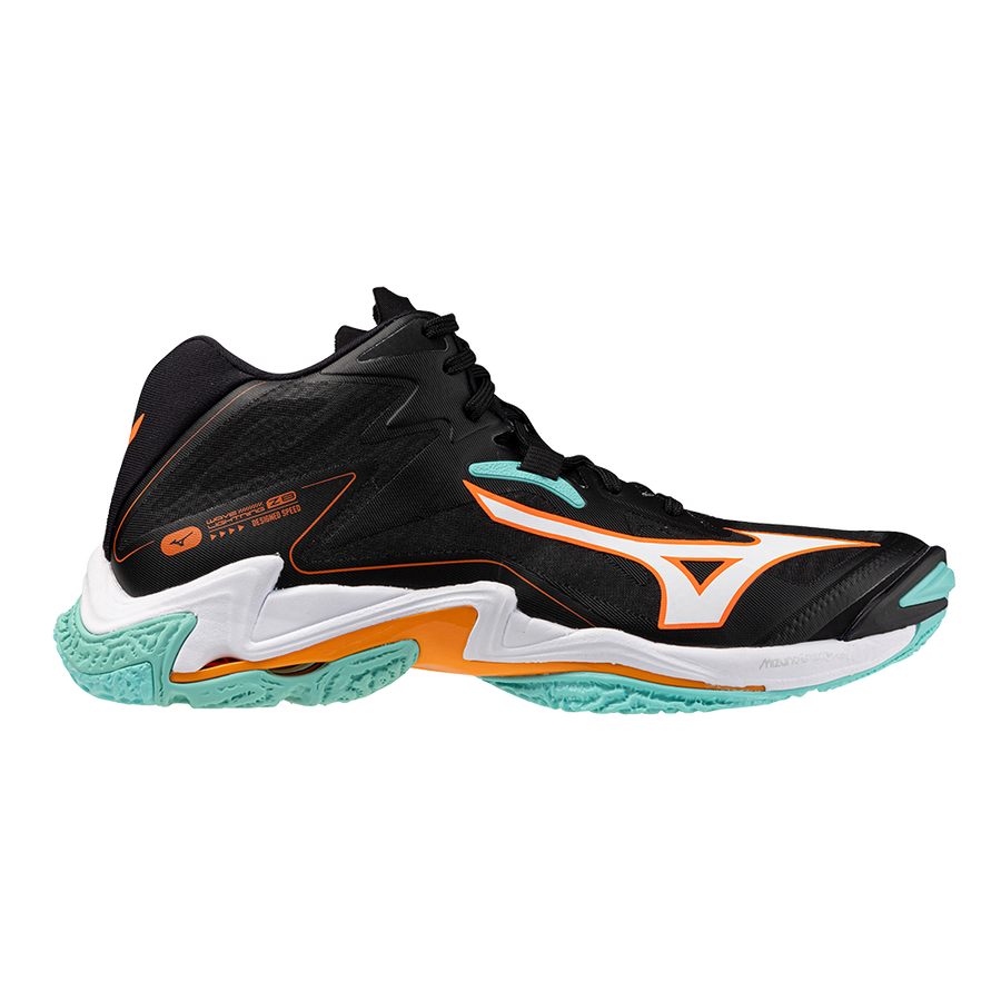 Mizuno WAVE LIGHTNING Z8 MID Black/Tangelo/Ice Green
